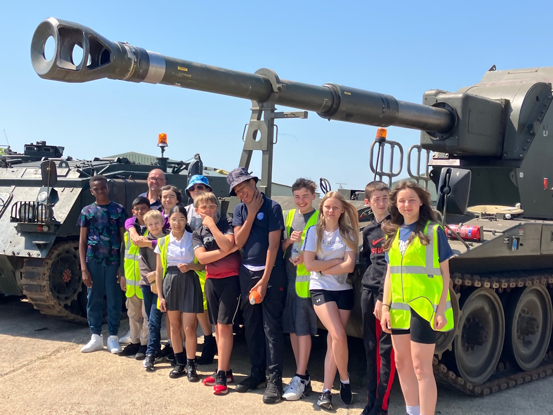 Students from Cecil Jones Academy and Westcliff High School for Boys at MOD Shoeburyness