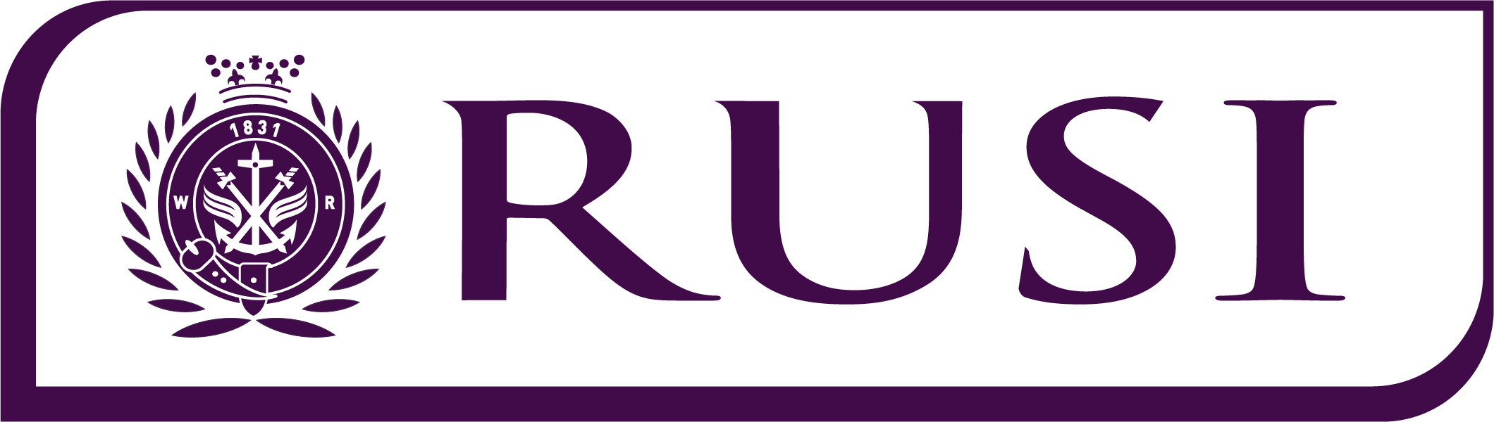 RUSI logo in white and purple
