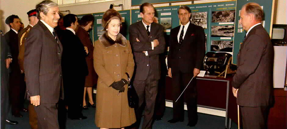 HM Queen Elizabeth II visits RSRE in 1976