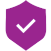 Shield with tick icon