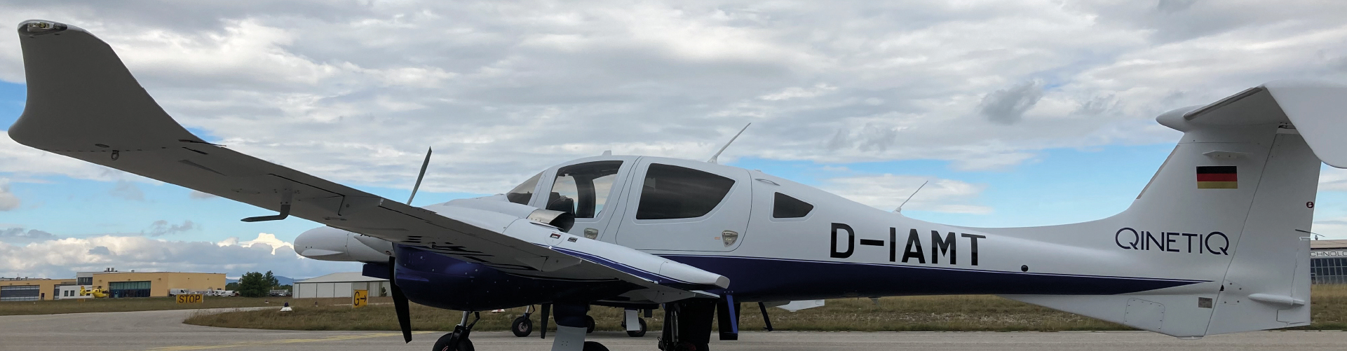 A QinetiQ Pilatus DA-62 Plane equipped with ISR on the runway