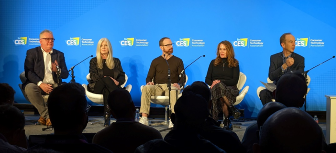 Expert panel seated at CES 2023 discussing the metaverse