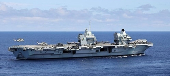 HMS Queen Elizabeth and the UK Carrier Strike Group joined ships from NATO Standing Maritime Groups One and Two for an impressive display of maritime power in the Eastern Atlantic on 28 May 2021.