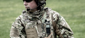 Bracer secure communications - soldier in field using comms system