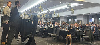 Speaker at EDP Provider Network event with audience in front