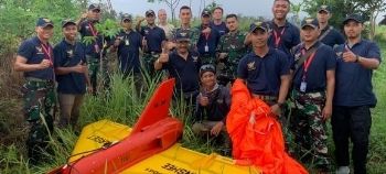 Banshee aerial target in Indonesia with team